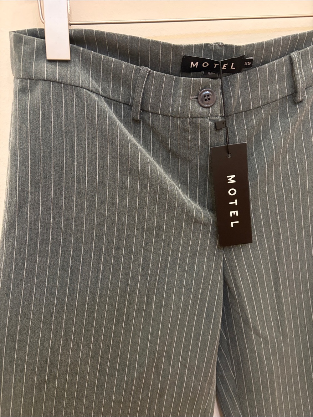 Motel Rocks Sage Green Pinstripe Men’s Trousers